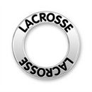 Affirmation Ring Lacrosse Charm in Antique Silver Pewter