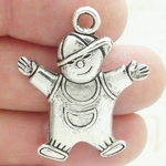 Little Boy Charms Bulk in Antique Silver Pewter