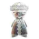 Small Boy Charm in Antique Silver Pewter
