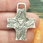First Communion Cross Pendants Wholesale Silver Pewter