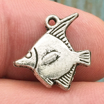Angel Fish Charm in Silver Pewter