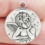 Raphael Angel Pendant in Antique Silver Pewter