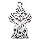 Praying Angel Charm in Antique Silver Pewter