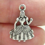 Princess Charms Bulk in Antique Silver Pewter