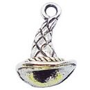 Witches Hat Charm Small in Antique Silver Pewter Halloween Charms