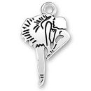 Ballerina Charm Antique Silver Pewter