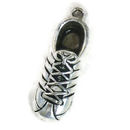 Running Shoe Charm in Antique Silver Pewter