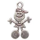 Boy Charm Tiny in Antique Silver Pewter