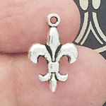 Small Fleur De Lis Charms Bulk Silver Pewter