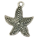 Starfish Charm in Antique Silver Pewter