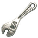 Wrench Charm 3D in Antique Silver Pewter