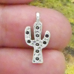 Saguaro Cactus Charms Wholesale in Silver Pewter