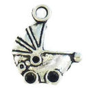 Baby Charm Carriage in Antique Silver Pewter