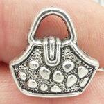 Alligator Purse Charm in Antique Silver Pewter