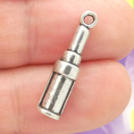 Lipstick Charms Wholesale in Antique Silver Pewter