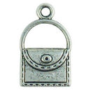 Shoulder Purse Charm in Antique Silver Pewter
