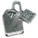 Bag of Tea Charm in Antique Silver Pewter