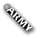 Army Charm Antique Silver Pewter Military Charm