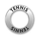 Affirmation Ring Tennis Charm in Antique Silver Pewter