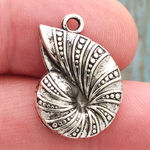 Nautilus Charm Silver Pewter