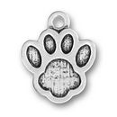Paw Charm Antique Silver Pewter Dog Charm