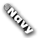 Navy Charm Antique Silver Pewter Military Charm