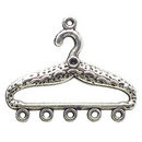 Clothes Hanger Charm Holder Pendant in Antique Silver Pewter