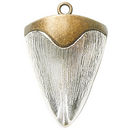 Shark Tooth Pendant Large in Antique Silver Pewter