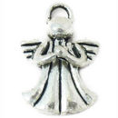 Praying Angel Charm in Antique Silver Pewter