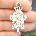 Fairy Princess Pendant in Antique Silver Pewter