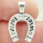 Horseshoe Charm Antique Silver Pewter for Stringing