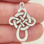 Celtic Cross Charms Wholesale in Silver Pewter