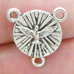 Holy Spirit Confirmation Rosary Center in Silver Pewter