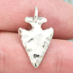 Silver Arrowhead Charms Wholesale in Pewter