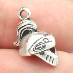 Knight Helmet Charms Wholesale Silver Pewter