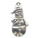 Snowman Charm in Antique Silver Pewter