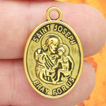 Gold St Joseph Medals Bulk in Pewter