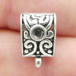 Jewelry Bails Bulk in Antique Silver with Scroll Pattern