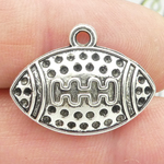 Football Charms Wholesale in Antique Silver Pewter
