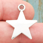 Puffed Star Charm Silver Pewter