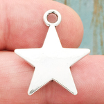 Puffed Star Charm Silver Pewter