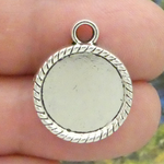 Picture Frame Charms Wholesale in Silver Pewter