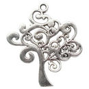 Tree Pendant in Antique Silver Pewter Medium