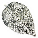 Leaf Pendant in Antique Silver Pewter Extra Large