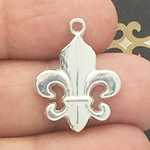 Fleur De Lis Charms Wholesale Silver Pewter Small