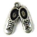 Pair of Gym Shoe Charm in Antique Silver Pewter