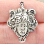 Madusa Head Charm in Antique Silver Pewter