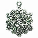 Medium Filigree Tibetan Silver Flower Charm