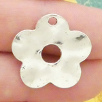 Modern Daisy Charms Wholesale Silver Pewter