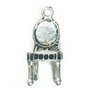 Vintage Chair Charm in Silver Pewter